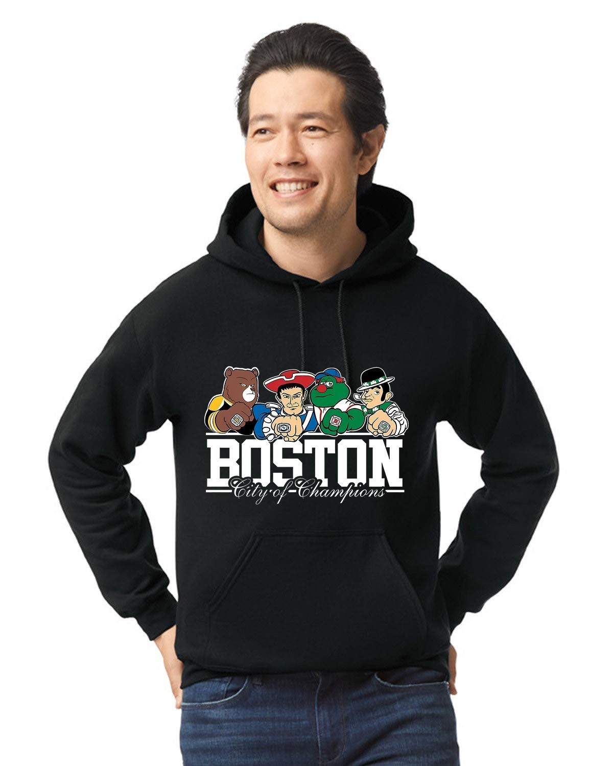 Sudadera con capucha unisex para adultos Boston Teams