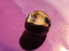 ANCIENT BLACK WHITE PYU LINE DECORATED 6 STRIPED AGATE BEAD 8.6 MM HEAT MARK — photo 6