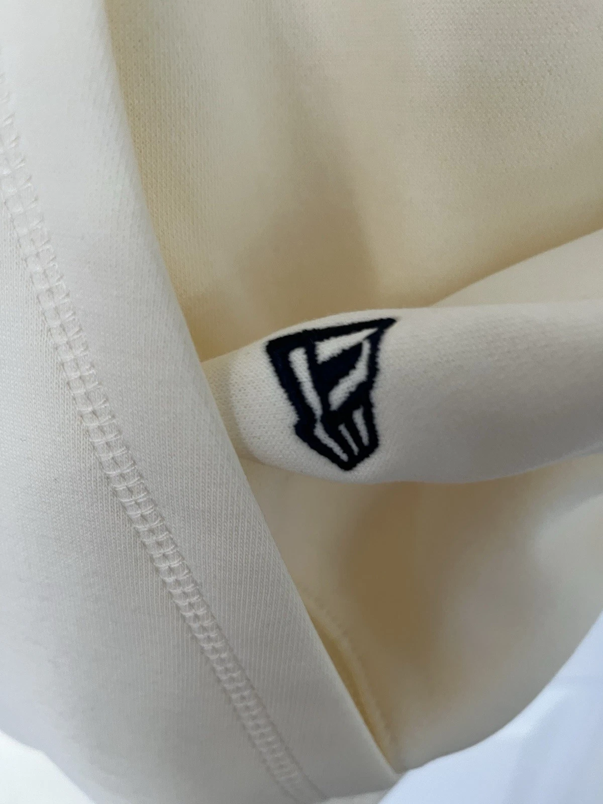 OFF WHITE Felpa con cappuccio pullover uomo L.A. Dodgers New Era crema oro collezione campionato