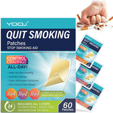 Quit Smoking Patches Step 1 2 3 - 21mg, 14mg, 7mg Nicotine, 60 Count Stop Aid