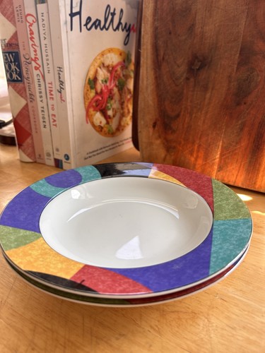 Mikasa California CURRENTS M5101 Rimmed Soup Bowls Set Of 2 - Picture 5 of 7