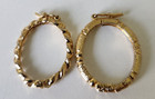 Mid Century Gold Tone Oval Scarf Holder Rings Hinged Clip Set Vintage Fashion — photo 1