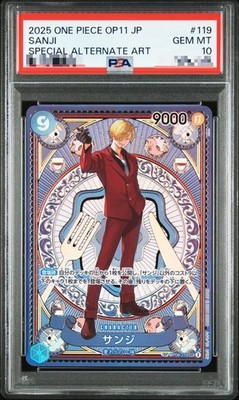 PSA 10 Sanji SEC OP06-119 SP Parallel A Fist of Divine Speed ONE