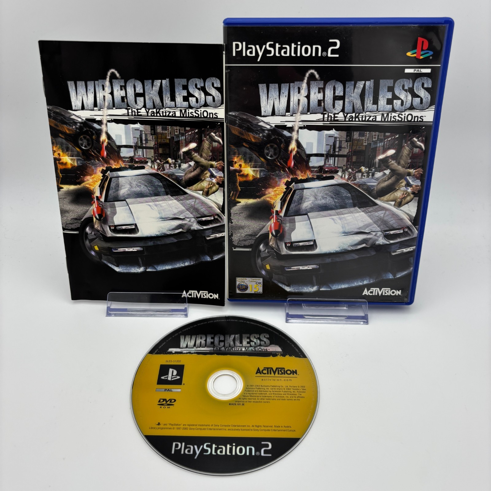 Wreckless: The Yakuza Missions (PAL Sony PS2, 2002) *Near Mint* *Disc Perfect*