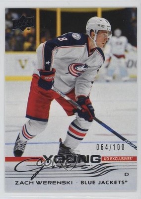 2025-26 Upper Deck Series 1 UD Exclusives Achievement 64/100 Zach Werenski 0on4
