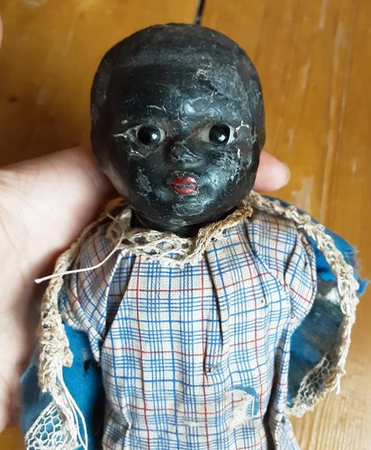 ROBE POUR POUPÉE Ancienne Pauline Papier Mâché China Head Wax Doll EUR 88,00 - FR