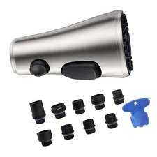 Pull Down Spray Head for Kitchen Faucet, 3 Modes with 9 Adapters, Faucet Head...