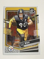 2023 Donruss Optic Football #166 - T.J. Watt - Pittsburgh Steelers