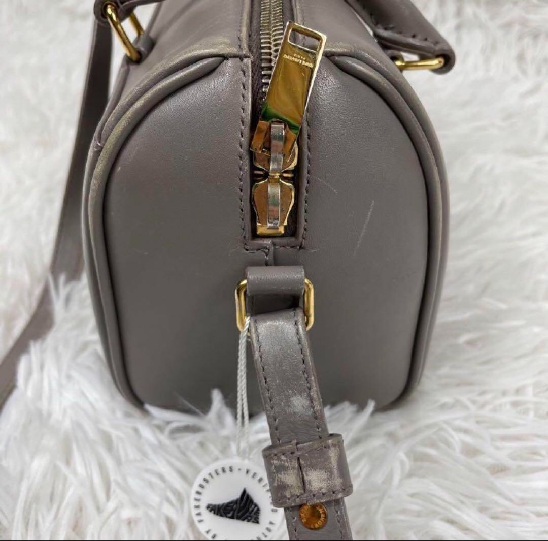 Borsa Saint Laurent Mini Boston 2 vie tracolla borsone grigio usata