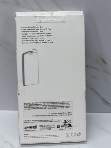 Original Apple Silicone Case MagSafe iPhone 15 Plus MT103ZM/A A3124 - Black - Picture 4 of 4