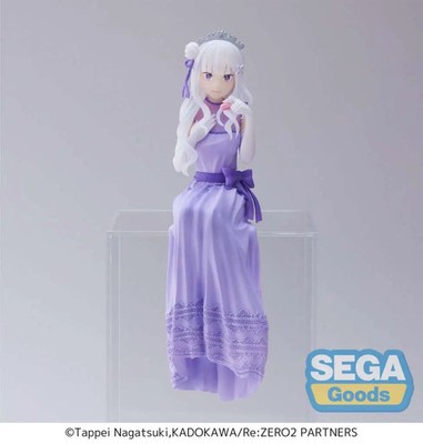 Sega Re:Zero Actionfigur - Emilia Party PM Perching, 14 cm