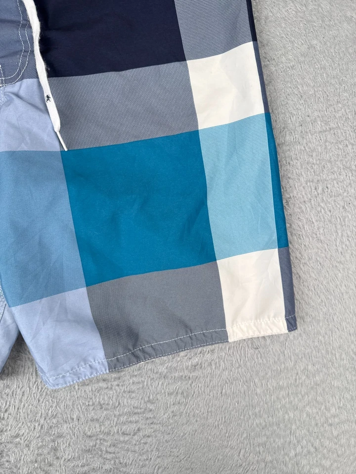 Bañador Mossimo para hombre 36 azul a cuadros poliéster carga playa piscina surf 36x10 Foto 2 de 4