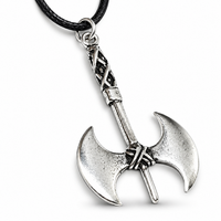 Axt AnhäNger Wikinger Halskette Doppelaxt 925 Sterling Silber Schmuck & Box
