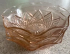Set Of 3 Hazel Atlas Pink Depression Glass bowl Diamond Arches pattern cute!