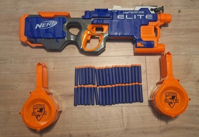 NERF HyperFire Elite Blaster   Vollautomatisch mit Trommelmagazin + Darts