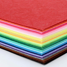 Thin Felt Fabric Sheets, Assorted Colors Stiff Felt Sheets for Crafts DIY Patchw