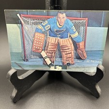1969-70 Jacques Plante St. Louis Blues Team Issued Postcard Good RARE