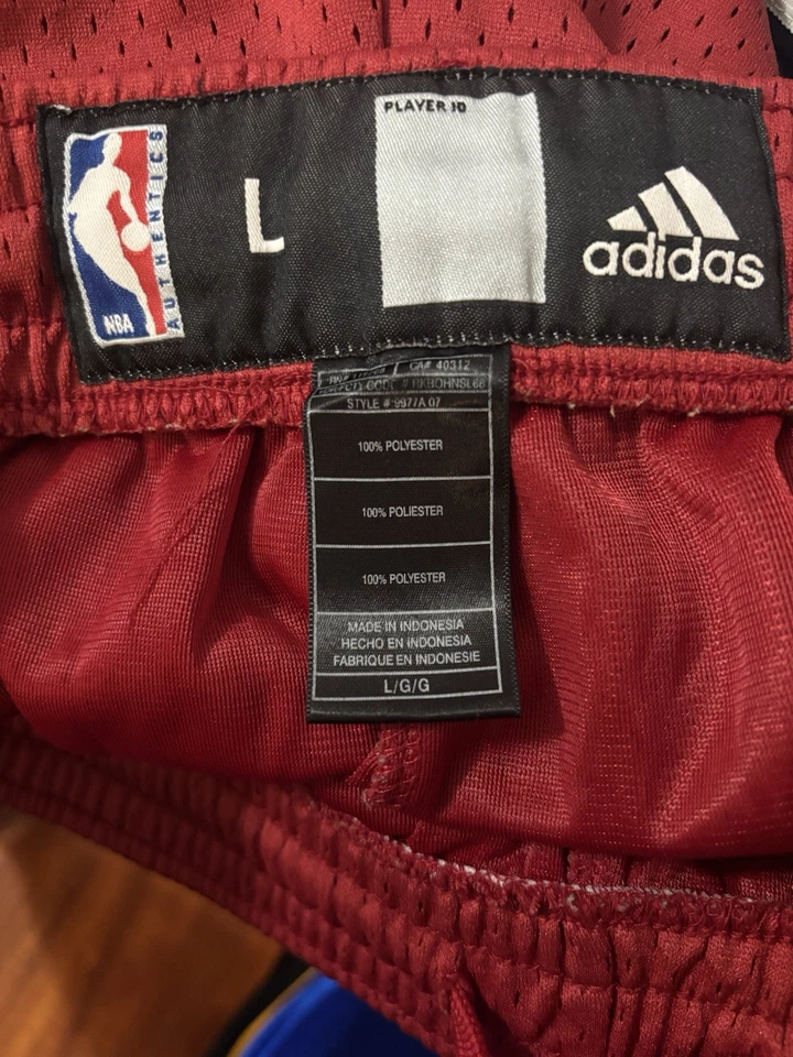 Auténticos Pantalones Cortos Adidas Miami Heat Game Talla Adulto L Alterna LeBron Wade Bosh Foto 2 de 4