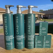 3 PACK Crabtree & Evelyn (2) Shampoo Cleanse+Clarify  & (1) Conditioner 15oz Ea.