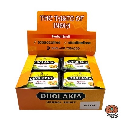 Dholakia Herbal Snuff APRICOT 12x 9g Dose Schnupfpulver