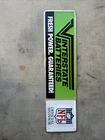 Vintage Interstate Batteries Official NFL Embossed Metal Sign 30”x8”