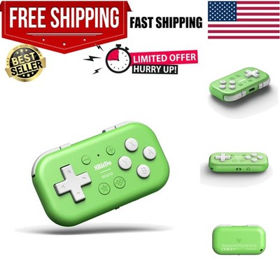 Wireless Green Gamepad - Pocket-Sized Bluetooth Controller for Mobile Gaming