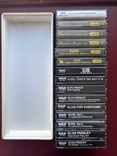Elvis Presley   Lot of 15 Cassette Tapes   Near Mint   Amazing Collection w/ Box