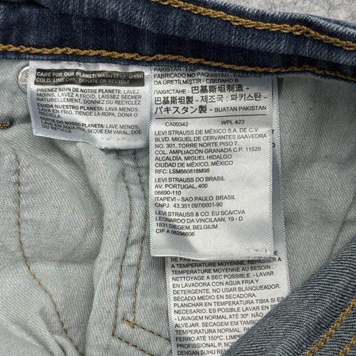 Levi’s 514 Slim Straight Jeans Men’s Size 38x32 Blue Zip Back Pocket Snap Waist - Picture 6 of 8