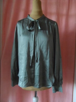 LUISA CERANO Seiden Bluse, Gr. 38 (eher 40), Salbeigrün