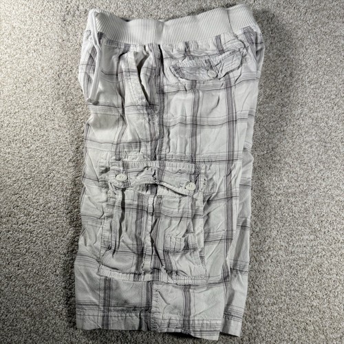 Urban Pipeline Shorts White Striped Plaid Cargo Pockets Chino Pants Medium 10/12 - Picture 7 of 7
