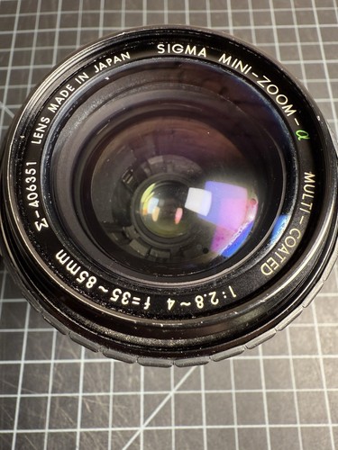 (Muy Bueno) SIGMA 35-85mm F/2.8-4 Mini-Zoom-a-Canon Montaje FD-Probado-¡Raro! - Imagen 11 de 24