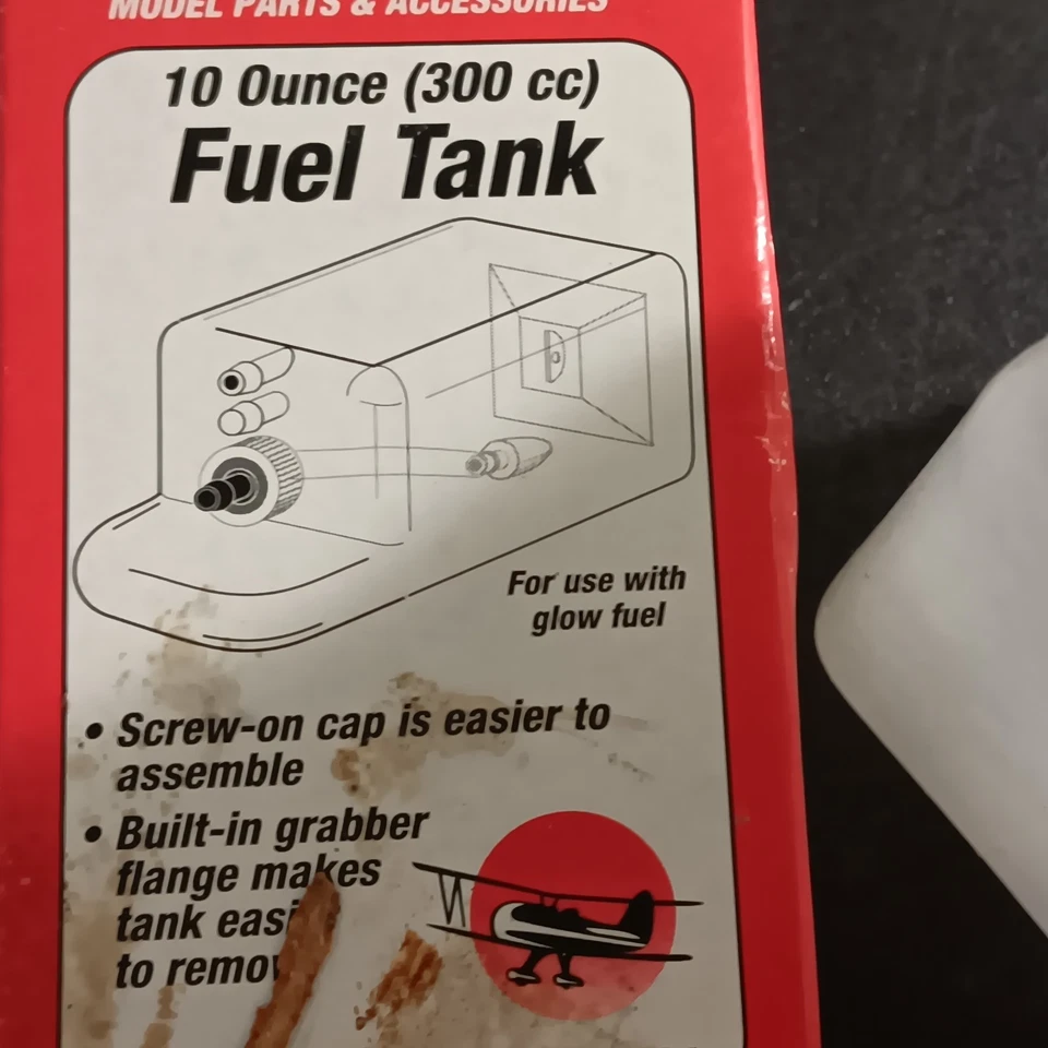 Vintage (1993) Great Planes 10 Oz. 300cc RC Airplane Fuel Tank - Image 2 of 4