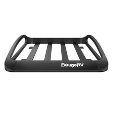 Anti-Rust Aluminum Roof Basket 47''x40''x8'' Lightweight Universal Black