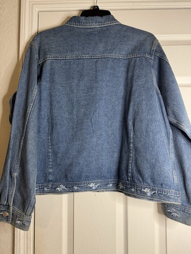 Vintage Lady & The Tramp Disney Store Embroidered Denim Jacket Size XXL - Picture 8 of 8