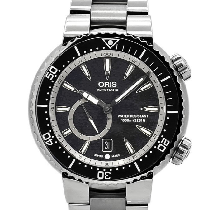 ORIS Diver's Titanium C Small Second Date 7638 Au… - image 2