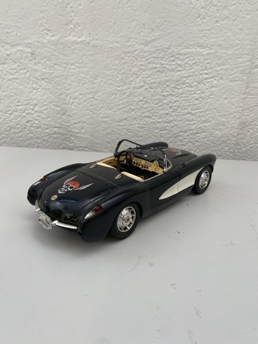 Chevrolet Corvette Burago Black 1957 vintage modellino da collezione scala 1/18 - Picture 6 of 11