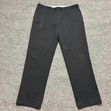 Dickies 874 Original Fit Mens Pants Size 42x34 Black Flat Front High Rise