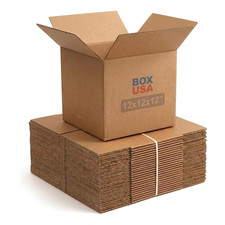 BOX USA Cube Shipping Boxes 12"L X 12"W X 12"H 25-Pack - Corrugated Cardboard