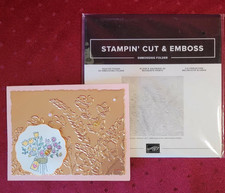 Stampin' Up PAINTED POSIES embossing folder