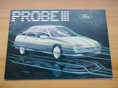 PROSPEKT FORD  PROTOTYP STUDIE PROBE 3 SIERRA AERODYNAMIK 1981 6S DEUTSCH 1001 5