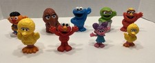 Sesame Street Workshop Toy Figures Lot Of 9 Elmo Cookie Oscar Big Bird Snuffy ++