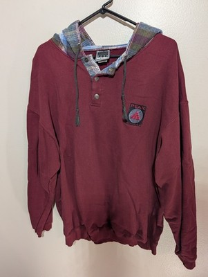 Vintage Men's Hoodie Solid And Flannel Peak Sport Size XL
