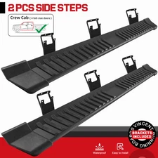 FIT 2017-2026 FORD F250 SUPERDUTY CREW CAB 6" BLK RUNNING BOARD STEP NERF BAR V