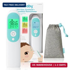 Baby 3-in-1 Infrared Thermometer for Ear, Forehead  Touchless  Fever Thermomet