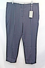 Everlane Pants Dress Slim Wool Creased Ankle Womens size 16 Navy Blue Pockets