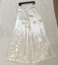 Ralph Lauren purple label white pleated palazzo pants 10