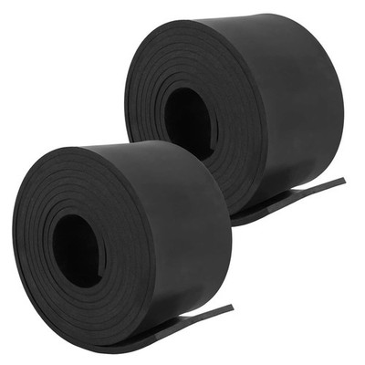 2 Rolls Rubber Sheet, 1/4'' Thick X 4'' Wide X 10' Long Solid Rubber Strips Roll..