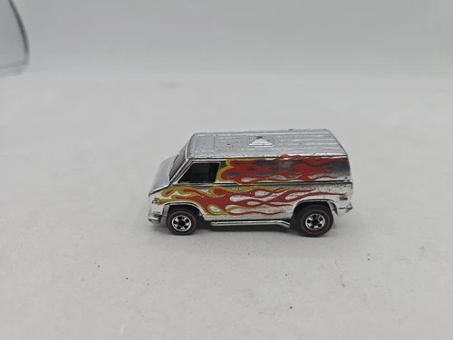 VINTAGE HONG KONG 1974 HOT WHEELS REDLINE SUPER CHROME FLYING COLORS VAN 🔥🔥