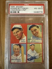 1935 Goudey 4 in 1 Hudlin Myatt Comorosky Bottomley #5B PSA 4 Old Baseball Reds 