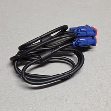 VGA Monitor Cable HD15 Male to Male Blue Video Cord w/ Ferrite